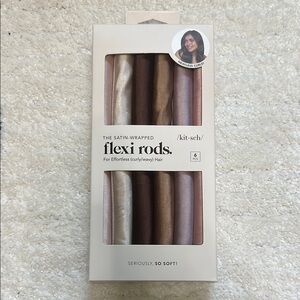 Kitsch Satin-Wrapped Flexi Rods in Neutral Tones